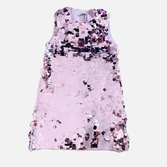 Zara Pink Barbie Spangle Cocktail Party Mini Dress NEW M - Picture 4 of 16